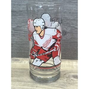 Detroit Red Wings 1988 NHL Little Caesars Drinking Glasses 80s 1980s Vintage Vtg